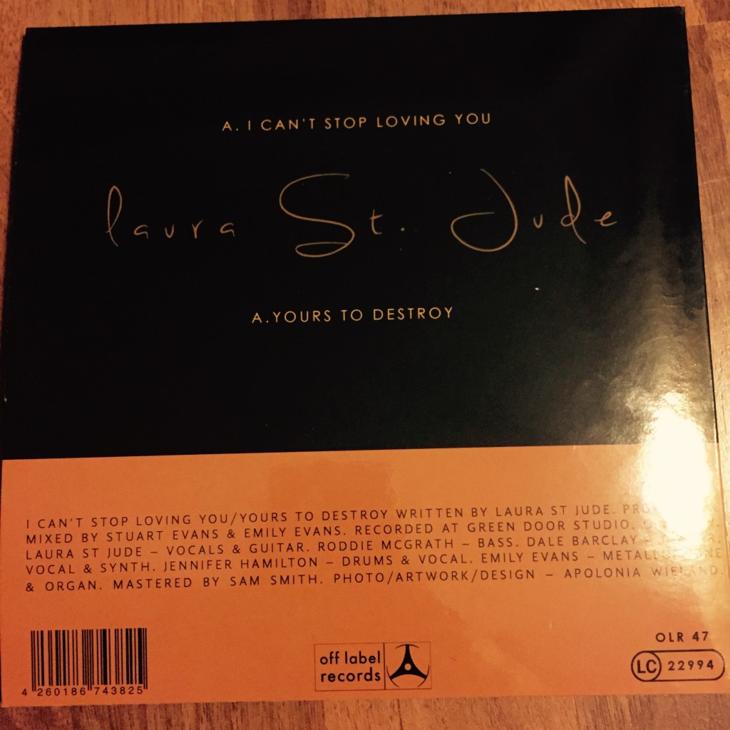 LAURA ST. JUDE: I Can't Stop Loving You / Yours To Destroy | back